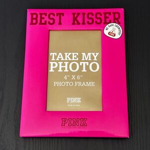 Victoria’s Secret PINK Picture Frame Hot Pink Best Kisser Collectible 4x6 New